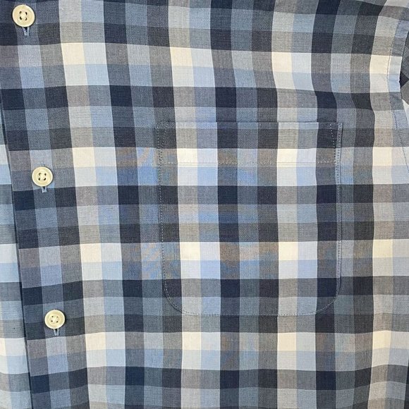 Johnnie-O Hangin' Out Button-Down Shirt Mens Large Blue Check Cotton Long Sleeve - Picture 7 of 13